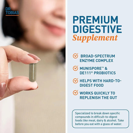 DR TOBIAS - Dr. Tobias Digestive Enzymes with Probiotics 120 Capsulas - The Red Vitamin MX - Suplementos Alimenticios - {{ shop.shopifyCountryName }}