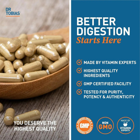 DR TOBIAS - Dr. Tobias Digestive Enzymes with Probiotics 60 Capsulas - The Red Vitamin MX - Suplementos Alimenticios - {{ shop.shopifyCountryName }}
