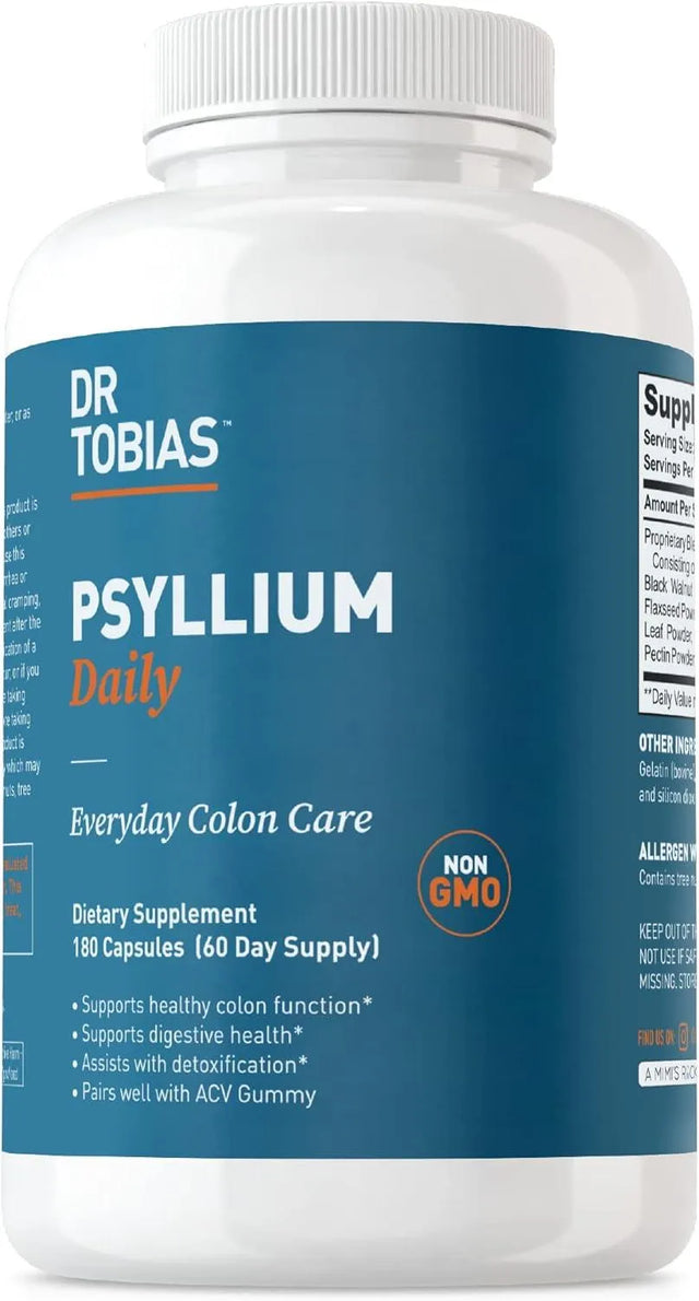 DR TOBIAS - Dr. Tobias Psyllium Daily 180 Capsulas - The Red Vitamin MX - Suplementos Alimenticios - {{ shop.shopifyCountryName }}