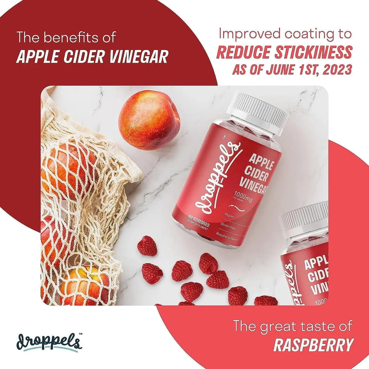 DROPPELS - Droppels Apple Cider Vinegar Gummies 1000Mg. 60 Gomitas - The Red Vitamin MX - Suplementos Alimenticios - {{ shop.shopifyCountryName }}