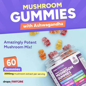 DROPS OF NATURE - Drops Of Nature Lions Mane Mushroom Supplement Gummies 60 Gomitas - The Red Vitamin MX - Suplementos Alimenticios - {{ shop.shopifyCountryName }}