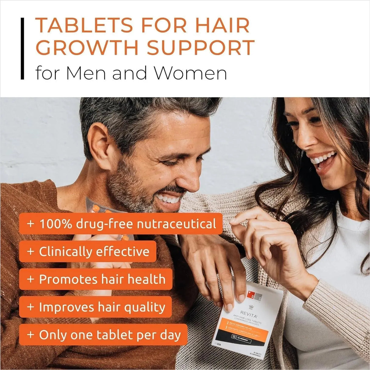 DS LABORATORIES - DS LABORATORIES Revita Hair Vitamins for Hair Loss for Women & Men 60 Tabletas - The Red Vitamin MX - Suplementos Alimenticios - {{ shop.shopifyCountryName }}