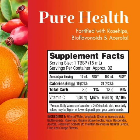 DYNAMIC HEALTH - Dynamic Health Liquid Vitamin C with Rose Hips 473Ml. 2 Pack - The Red Vitamin MX - Suplementos Alimenticios - {{ shop.shopifyCountryName }}