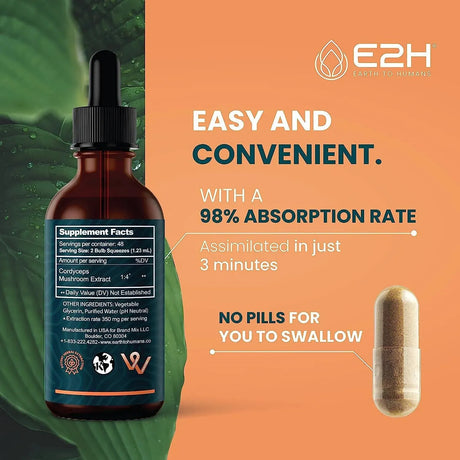 E2H - E2H Cordyceps Mushroom Extract 2 Fl. Oz. - The Red Vitamin MX - Suplementos Alimenticios - {{ shop.shopifyCountryName }}
