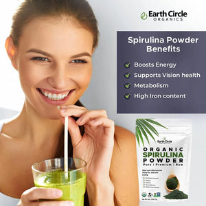 EARTH CIRCLE ORGANICS - Earth Circle Organics Organic Spirulina Powder 226.7Gr. - The Red Vitamin MX - Suplementos Alimenticios - {{ shop.shopifyCountryName }}