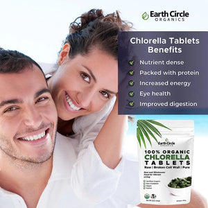 EARTH CIRCLE ORGANICS - Earth Circle Organics Premium Chlorella 400 Tabletas - The Red Vitamin MX - Suplementos Alimenticios - {{ shop.shopifyCountryName }}