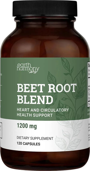 EARTH HARMONY NATURALS - Earth Harmony Naturals Organic Beet Root 1200Mg. 120 Capsulas - The Red Vitamin MX - Suplementos Alimenticios - {{ shop.shopifyCountryName }}