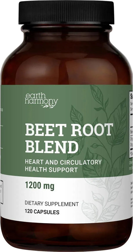 EARTH HARMONY NATURALS - Earth Harmony Naturals Organic Beet Root 1200Mg. 120 Capsulas - The Red Vitamin MX - Suplementos Alimenticios - {{ shop.shopifyCountryName }}