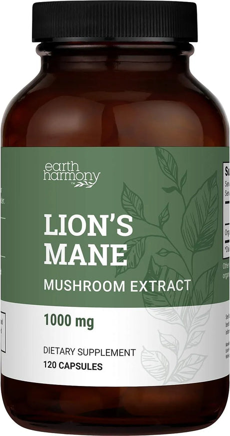 EARTH HARMONY NATURALS - Earth Harmony Naturals Organic Lions Mane Supplement 1000Mg. 120 Capsulas - The Red Vitamin MX - Suplementos Alimenticios - {{ shop.shopifyCountryName }}