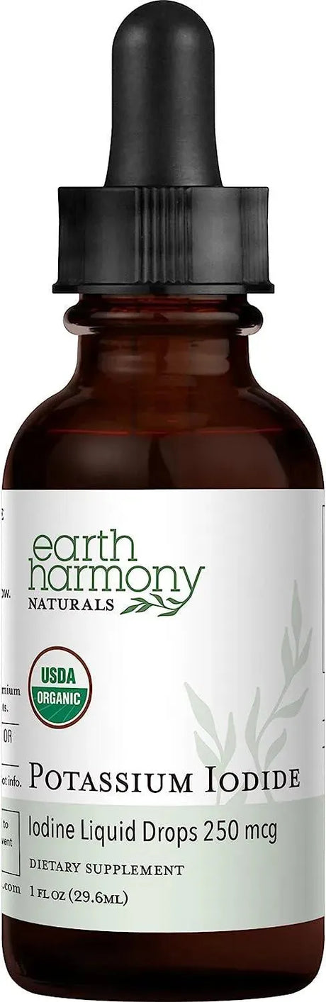 EARTH HARMONY NATURALS - Earth Harmony Naturals Organic Potassium Iodide 250Mcg. 1 Fl. Oz. - The Red Vitamin MX - Suplementos Alimenticios - {{ shop.shopifyCountryName }}