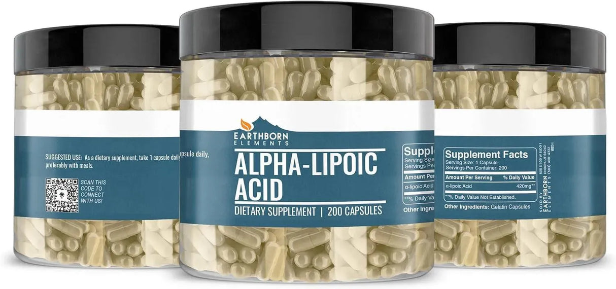 EARTHBORN ELEMENTS - Earthborn Elements Alpha-Lipoic Acid 200 Capsulas - The Red Vitamin MX - Suplementos Alimenticios - {{ shop.shopifyCountryName }}