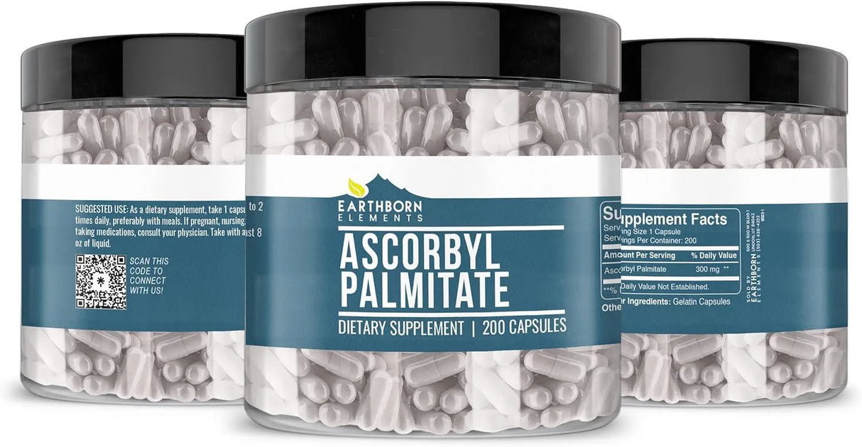 EARTHBORN ELEMENTS - Earthborn Elements Ascorbyl Palmitate 200 Capsulas - The Red Vitamin MX - Suplementos Alimenticios - {{ shop.shopifyCountryName }}