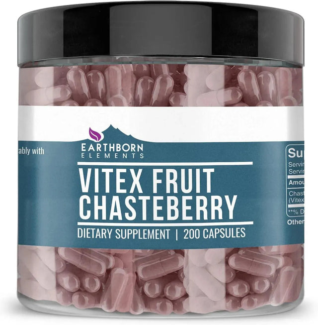 EARTHBORN ELEMENTS - Earthborn Elements Baya Casto Chasteberry 200 Capsulas - The Red Vitamin MX - Suplementos Alimenticios - {{ shop.shopifyCountryName }}