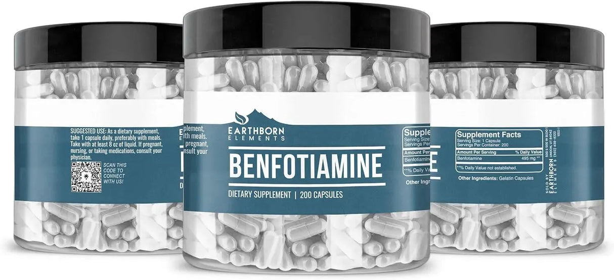 EARTHBORN ELEMENTS - Earthborn Elements Benfotiamine 200 Capsulas - The Red Vitamin MX - Suplementos Alimenticios - {{ shop.shopifyCountryName }}