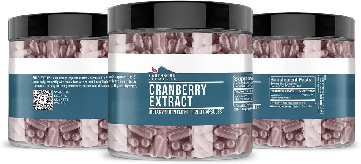 EARTHBORN ELEMENTS - Earthborn Elements Cranberry Extract 200 Capsulas - The Red Vitamin MX - Suplementos Alimenticios - {{ shop.shopifyCountryName }}