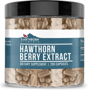 EARTHBORN ELEMENTS - Earthborn Elements Hawthorn Berry Extract 200 Capsulas - The Red Vitamin MX - Suplementos Alimenticios - {{ shop.shopifyCountryName }}