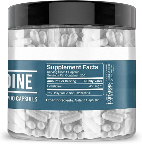 EARTHBORN ELEMENTS - Earthborn Elements L-Histidine 200 Capsulas - The Red Vitamin MX - Suplementos Alimenticios - {{ shop.shopifyCountryName }}