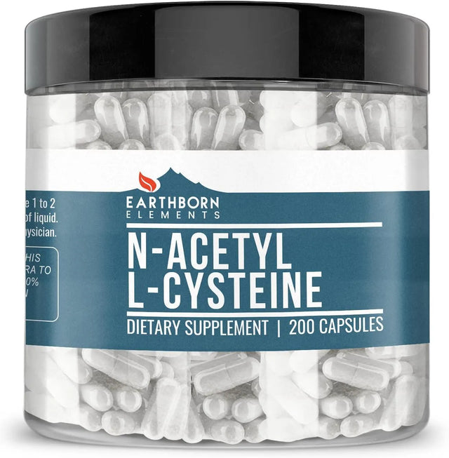 EARTHBORN ELEMENTS - Earthborn Elements NAC N-Acetyl L-Cysteine 200 Capsulas - The Red Vitamin MX - Suplementos Alimenticios - {{ shop.shopifyCountryName }}