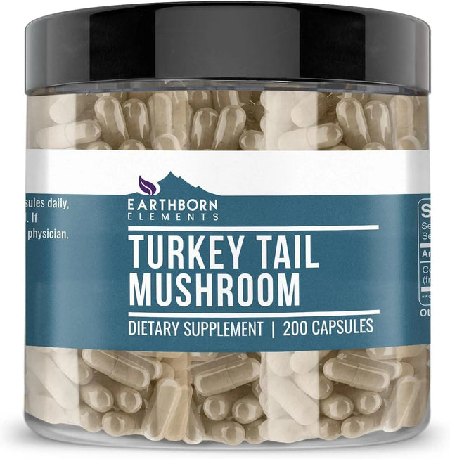 EARTHBORN ELEMENTS - Earthborn Elements Turkey Tail Mushroom 200 Capsulas - The Red Vitamin MX - Suplementos Alimenticios - {{ shop.shopifyCountryName }}