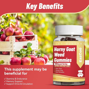 EAZGOO - EAZGOO Horny Goat Weed Gummies 120 Gomitas - The Red Vitamin MX - Suplementos Alimenticios - {{ shop.shopifyCountryName }}