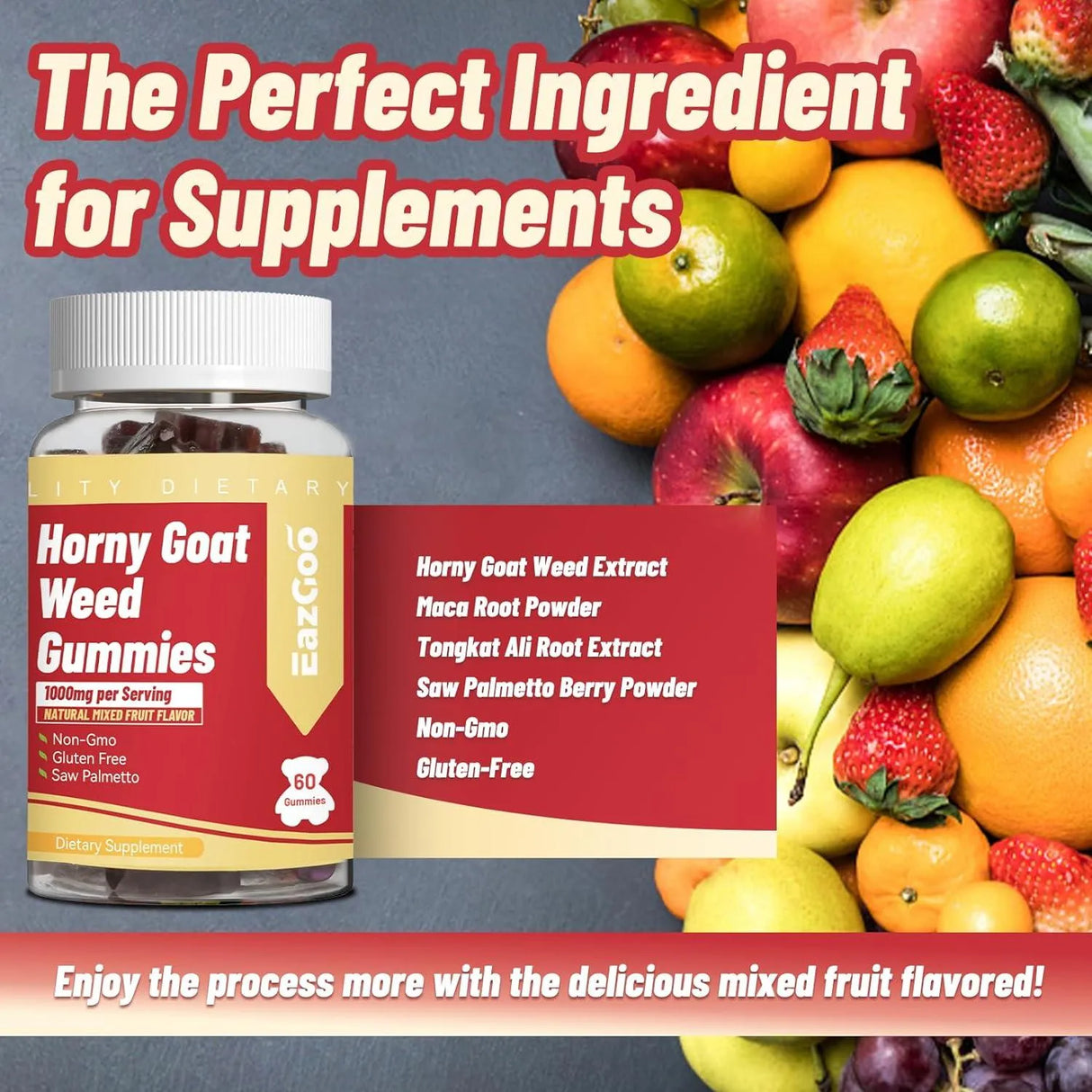 EAZGOO - EAZGOO Horny Goat Weed Gummies 120 Gomitas - The Red Vitamin MX - Suplementos Alimenticios - {{ shop.shopifyCountryName }}