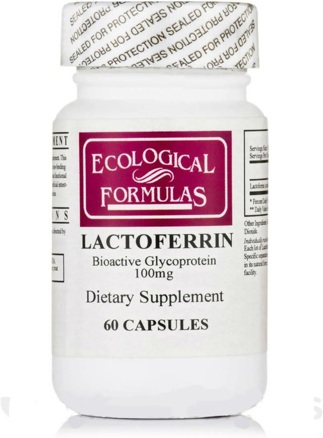 ECOLOGICAL FORMULAS - Ecological Formulas Lactoferrin 100Mg. 60 Capsulas - The Red Vitamin MX - Suplementos Alimenticios - {{ shop.shopifyCountryName }}