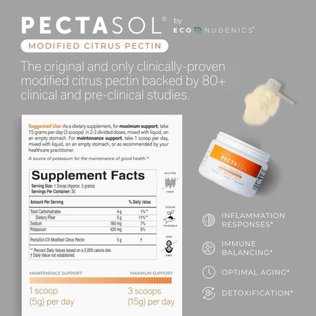 ECONUGENICS - EcoNugenics PectaSol Modified Citrus Pectin Powder 150Gr. - The Red Vitamin MX - Suplementos Alimenticios - {{ shop.shopifyCountryName }}