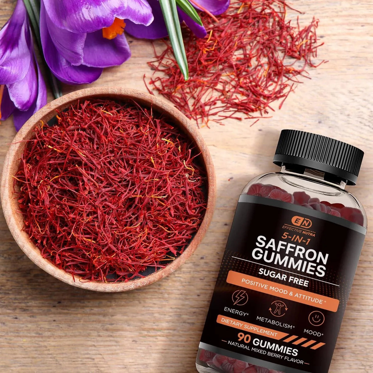 EFFECTIVE NUTRA - Effective Nutra Saffron Gummies 90 Gomitas - The Red Vitamin MX - Suplementos Alimenticios - {{ shop.shopifyCountryName }}