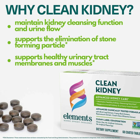 ELEMENTS - Elements Clean Kidney 60 Tabletas - The Red Vitamin MX - Suplementos Alimenticios - {{ shop.shopifyCountryName }}