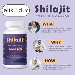 ELIKADUR - Elikadur Shilajit 2000Mg. 120 Capsulas - The Red Vitamin MX - Suplementos Alimenticios - {{ shop.shopifyCountryName }}