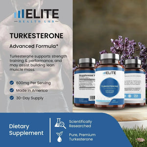 ELITE HEALTH LAB - Elite Health Lab Turkesterone Supplement 610Mg. 30 Capsulas - The Red Vitamin MX - Suplementos Alimenticios - {{ shop.shopifyCountryName }}