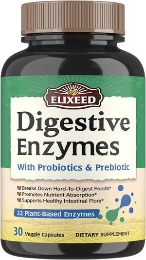 ELIXEED - Elixeed Digestive Enzymes Plus Probiotics & Prebiotics 30 Capsulas - The Red Vitamin MX - Suplementos Alimenticios - {{ shop.shopifyCountryName }}