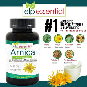 ELP ESSENTIAL - ELP ESSENTIAL Arnica Montana 100 Capsulas - The Red Vitamin MX - Suplementos Alimenticios - {{ shop.shopifyCountryName }}