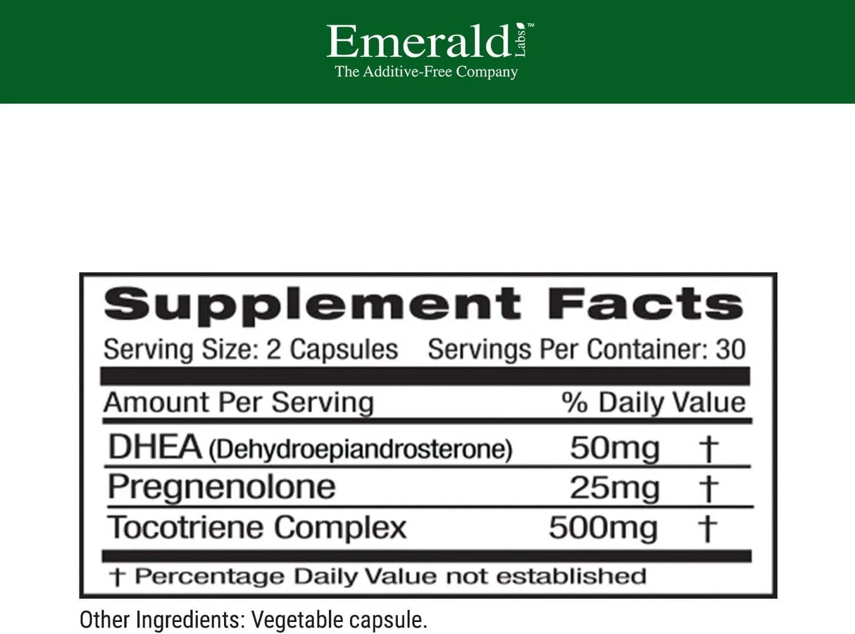 EMERALD LABS - Emerald Labs DHEA 50Mg. 60 Capsulas - The Red Vitamin MX - Suplementos Alimenticios - {{ shop.shopifyCountryName }}