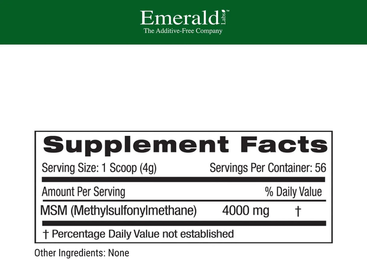 EMERALD LABS - EMERALD LABS MSM Powder 4,000Mg. 227Gr. - The Red Vitamin MX - Suplementos Alimenticios - {{ shop.shopifyCountryName }}