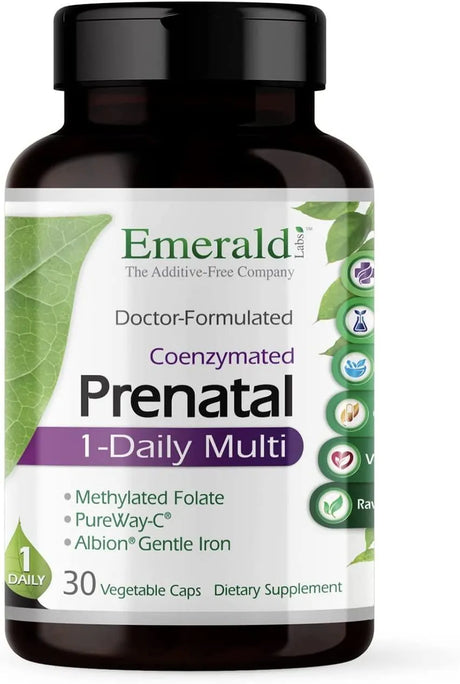 EMERALD LABS - Emerald Labs Prenatal 1-Daily Multi Multivitamin 30 Capsulas - The Red Vitamin MX - Suplementos Alimenticios - {{ shop.shopifyCountryName }}