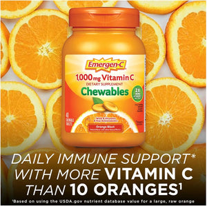 EMERGEN-C - Emergen-C Chewable Vitamin C 1000Mg. 40 Tabletas Masticables - The Red Vitamin MX - Suplementos Alimenticios - {{ shop.shopifyCountryName }}