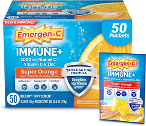 EMERGEN-C - Emergen-C Immune+ Triple Action Immune Support Powder 50 Paquetes - The Red Vitamin MX - Suplementos Alimenticios - {{ shop.shopifyCountryName }}