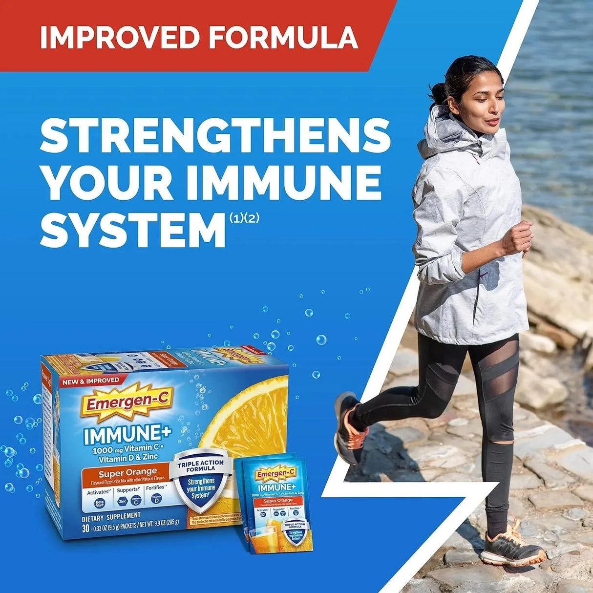 EMERGEN-C - Emergen-C Immune+ Triple Action Immune Support Powder 50 Paquetes - The Red Vitamin MX - Suplementos Alimenticios - {{ shop.shopifyCountryName }}