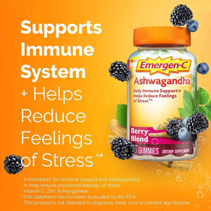 EMERGEN-C - Emergen-C Vitamin C and Ashwagandha Gummies 36 Gomitas - The Red Vitamin MX - Suplementos Alimenticios - {{ shop.shopifyCountryName }}