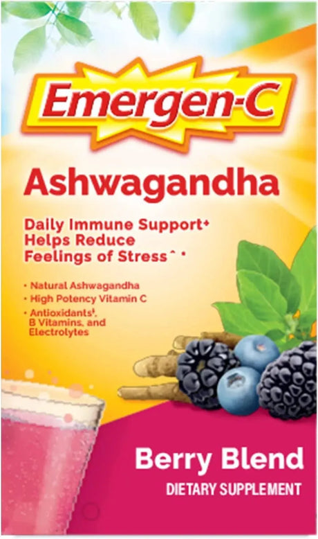 EMERGEN-C - Emergen-C Vitamin C Ashwagandha Drink Mix Powder 18 Sobres - The Red Vitamin MX - Suplementos Alimenticios - {{ shop.shopifyCountryName }}