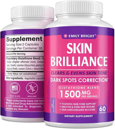 EMILY BRIGHT - EMILY BRIGHT Skin Brilliance Glutathione 60 Capsulas - The Red Vitamin MX - Suplementos Alimenticios - {{ shop.shopifyCountryName }}