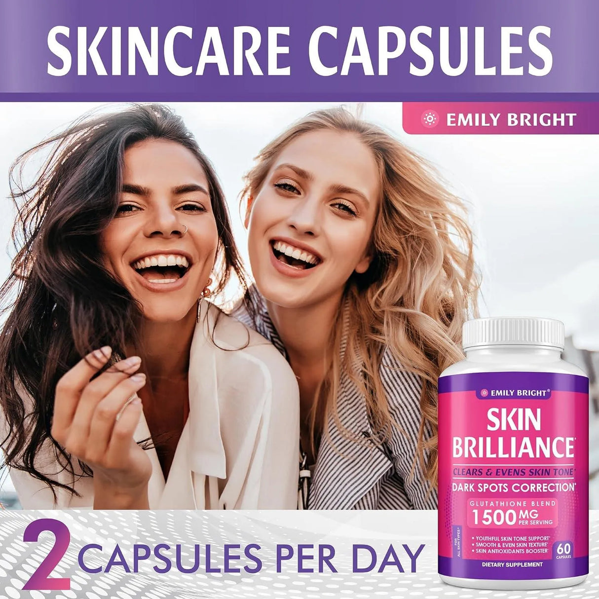 EMILY BRIGHT - EMILY BRIGHT Skin Brilliance Glutathione 60 Capsulas - The Red Vitamin MX - Suplementos Alimenticios - {{ shop.shopifyCountryName }}