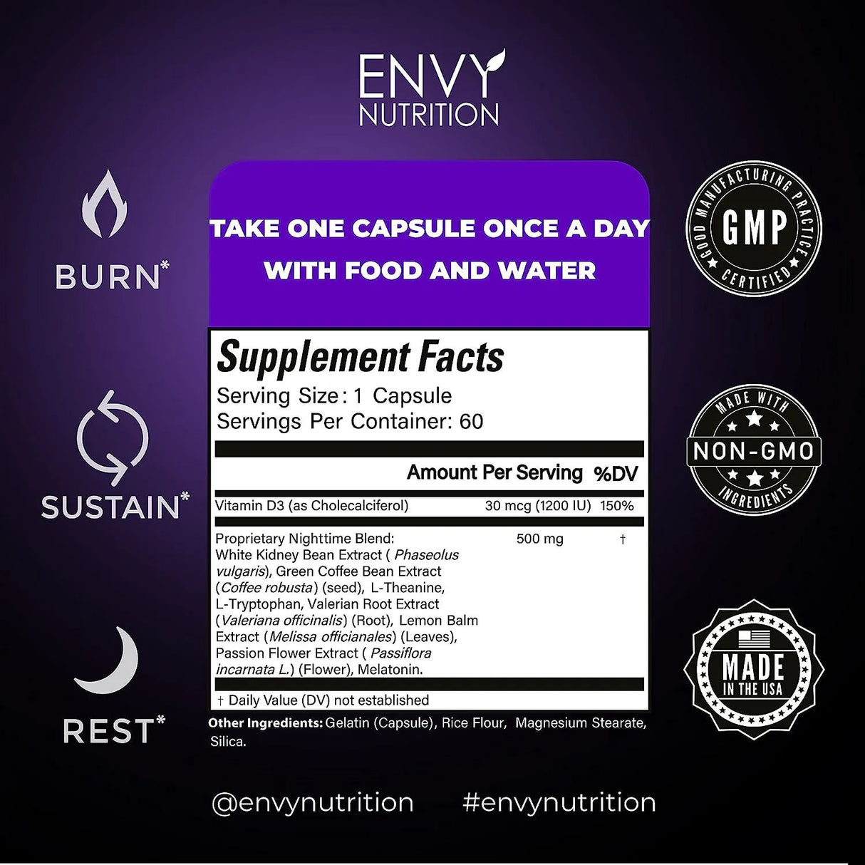 ENVY NUTRITION - Envy Nutrition Night Time Fat Burner 60 Capsulas - The Red Vitamin MX - Suplementos Alimenticios - {{ shop.shopifyCountryName }}