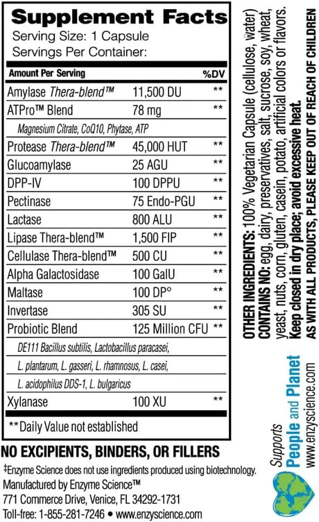 ENZYME SCIENCE - Enzyme Science Complete Digestion 90 Capsulas - The Red Vitamin MX - Suplementos Alimenticios - {{ shop.shopifyCountryName }}