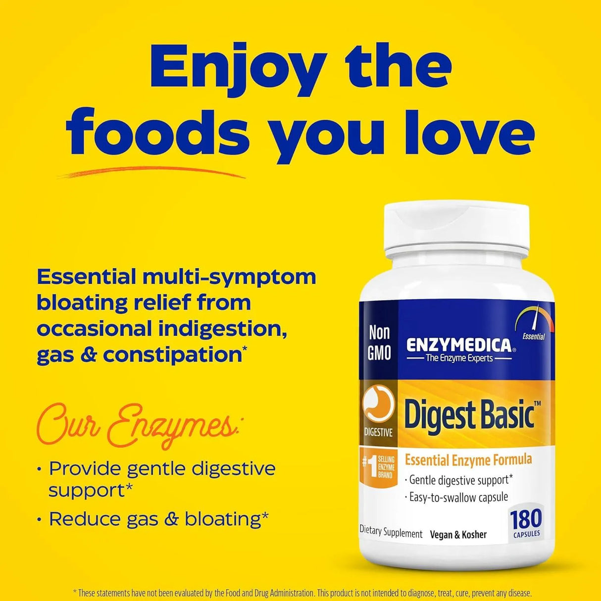 ENZYMEDICA - Enzymedica Digest Basic Essential Enzyme 180 Capsulas - The Red Vitamin MX - Suplementos Alimenticios - {{ shop.shopifyCountryName }}