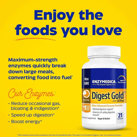 ENZYMEDICA - Enzymedica Digest Gold + ATPro 21 Capsulas - The Red Vitamin MX - Suplementos Alimenticios - {{ shop.shopifyCountryName }}