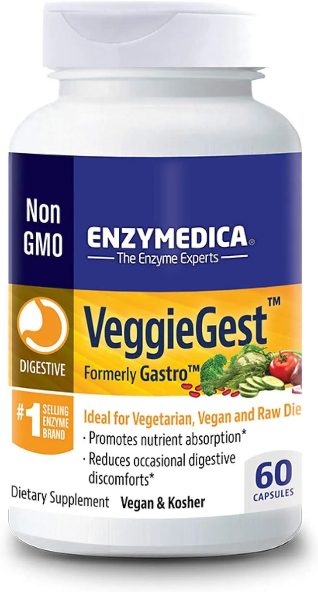 ENZYMEDICA - Enzymedica VeggieGest Digestive Enzymes for Vegan 60 Capsulas - The Red Vitamin MX - Suplementos Alimenticios - {{ shop.shopifyCountryName }}