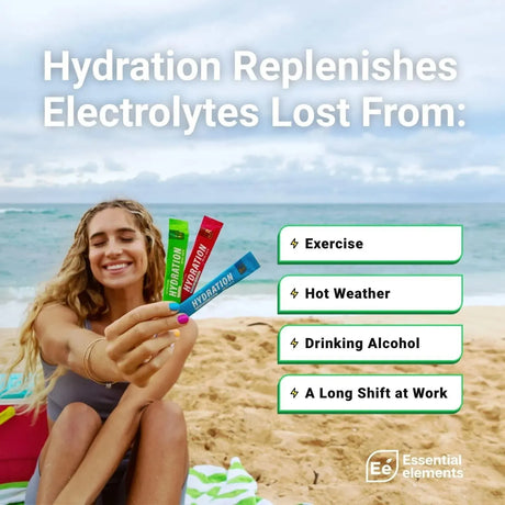 ESSENTIAL ELEMENTS - Essential Elements Hydration Powder Packets Variety Pack 24 Paquetes - The Red Vitamin MX - Suplementos Alimenticios - {{ shop.shopifyCountryName }}