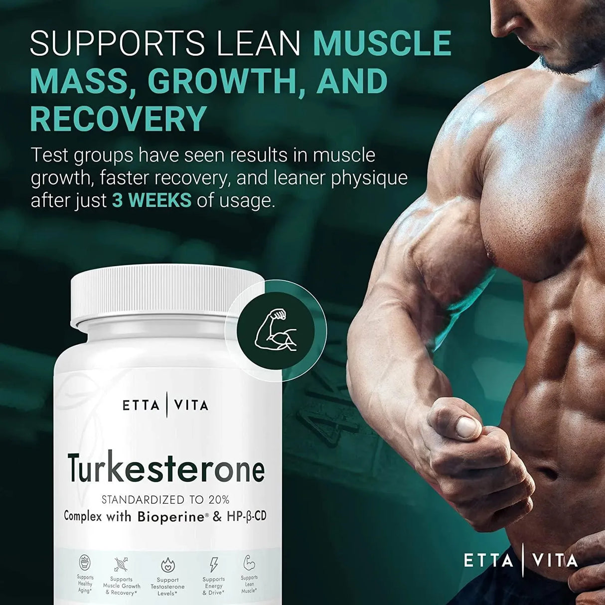 ETTA VITA - Etta Vita Turkesterone 500Mg. 60 Capsulas - The Red Vitamin MX - Suplementos Alimenticios - {{ shop.shopifyCountryName }}